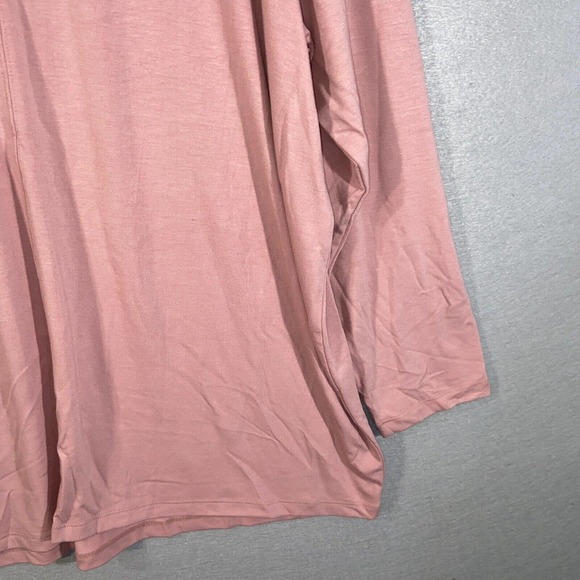 Catherines Tunic Womens 1X Pink Turtle Neck Solid Pullover Long Sleeve Casual - Picture 10 of 12